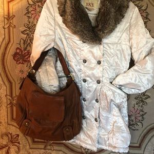 Kooba Leather, Boho Chunky Handbag Satchel!! Worn Beautifully.  Huge Bag! WOW!!